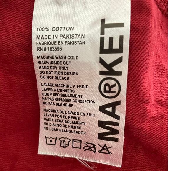 Market formerly Chinatown Market Retro Color Block Red White Purple TShirt Large - Picture 5 of 6